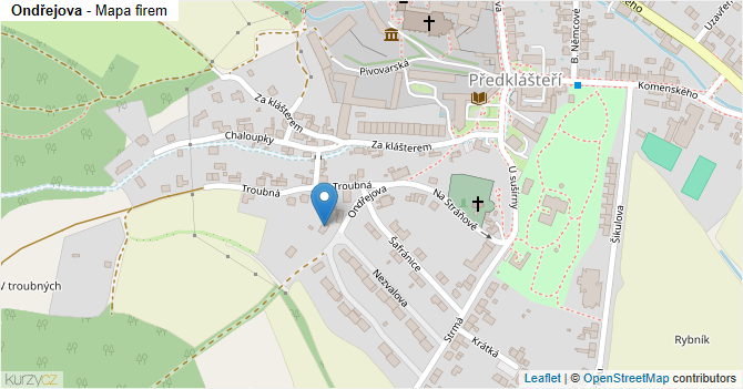 Ondřejova - mapa firem