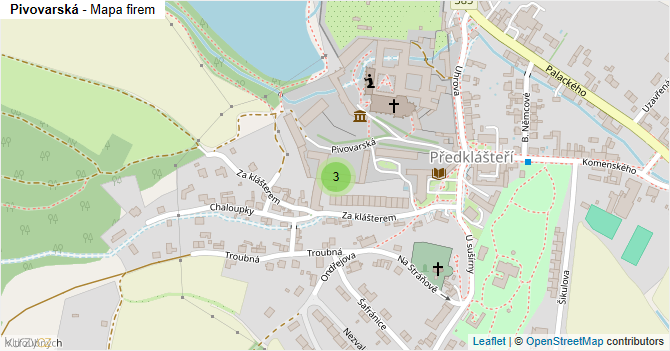 Pivovarská - mapa firem