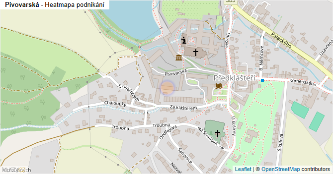 Pivovarská - mapa podnikání