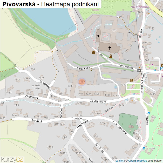 Mapa Pivovarská - Firmy v ulici.