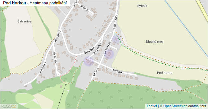 Pod Horkou - mapa podnikání