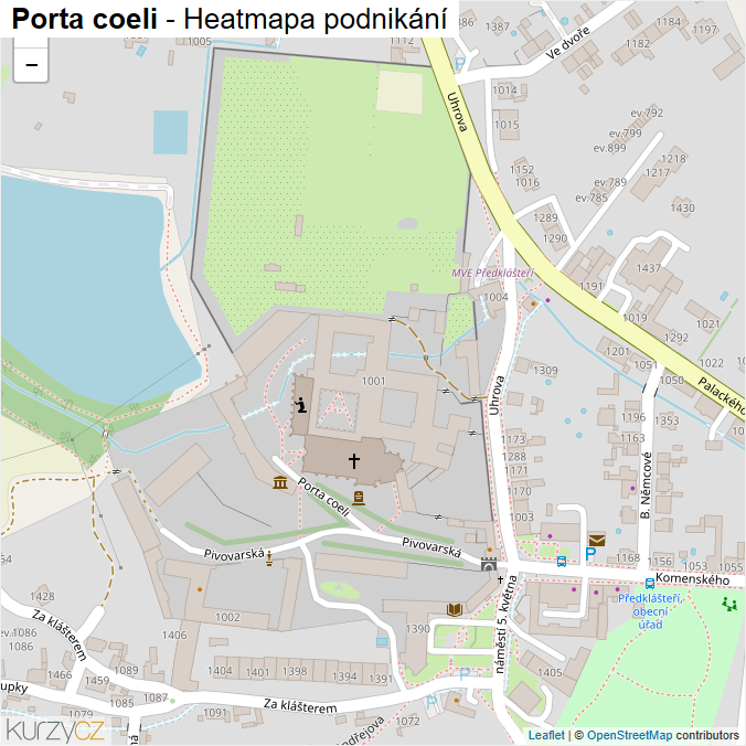 Mapa Porta coeli - Firmy v ulici.
