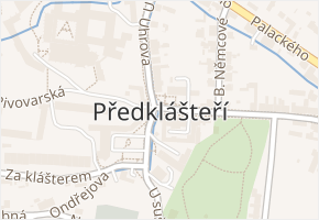 Předklášteří v obci Předklášteří - mapa části obce