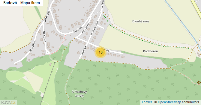 Sadová - mapa firem