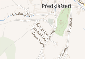 Šafránice v obci Předklášteří - mapa ulice
