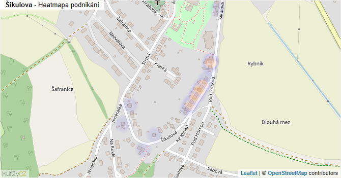 Šikulova - mapa podnikání