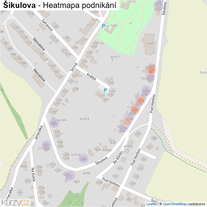 Mapa Šikulova - Firmy v ulici.