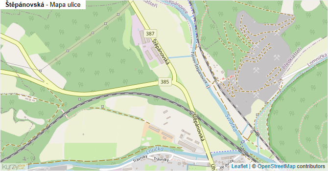 Štěpánovská - mapa ulice