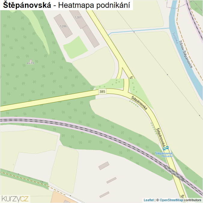 Mapa Štěpánovská - Firmy v ulici.