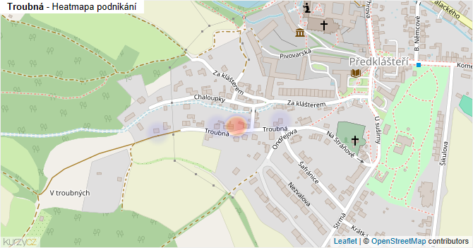 Troubná - mapa podnikání