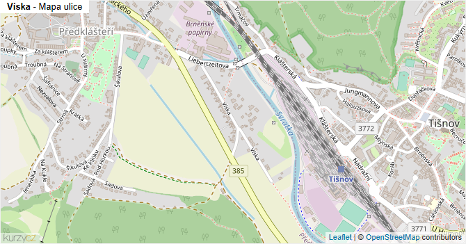 Víska - mapa ulice