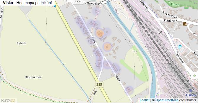 Víska - mapa podnikání