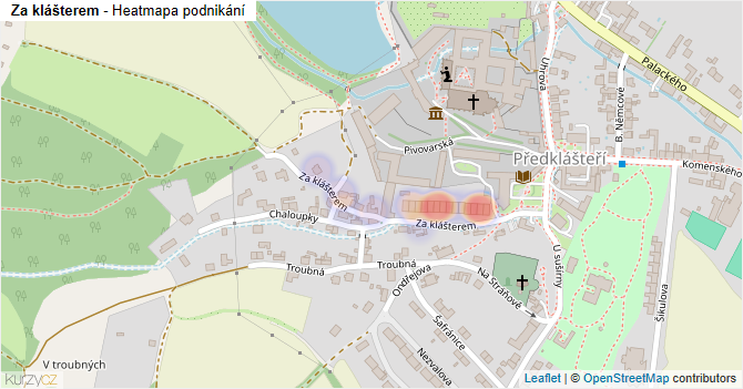 Za klášterem - mapa podnikání
