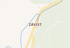 Závist v obci Předklášteří - mapa části obce