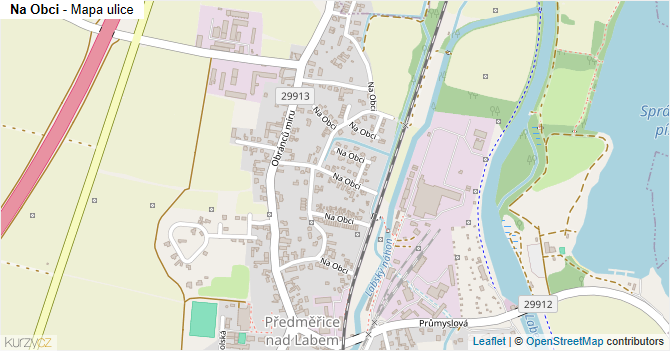 Na Obci - mapa ulice