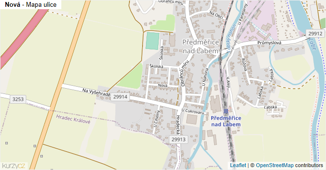 Nová - mapa ulice