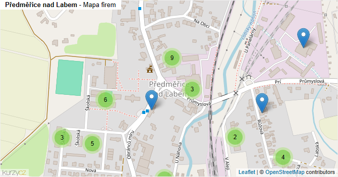 Předměřice nad Labem - mapa firem