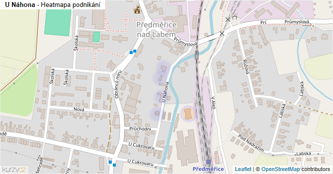 U Náhona - mapa podnikání