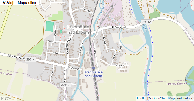 V Aleji - mapa ulice