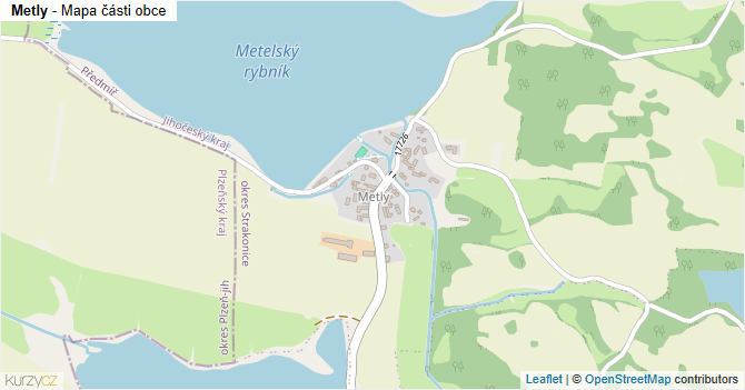 Metly - mapa části obce