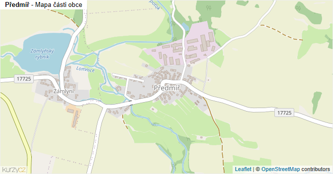 Předmíř - mapa části obce