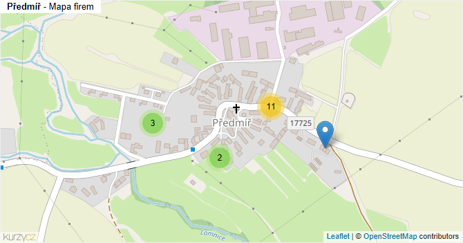 Předmíř - mapa firem