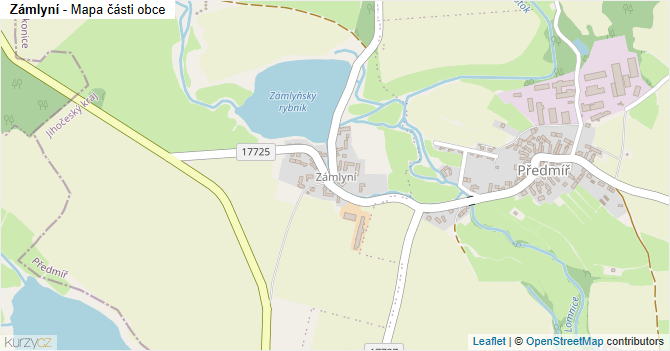 Zámlyní - mapa části obce