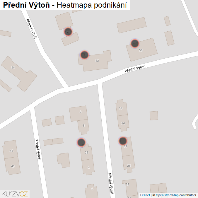 Mapa Přední Výtoň - Firmy v obci.