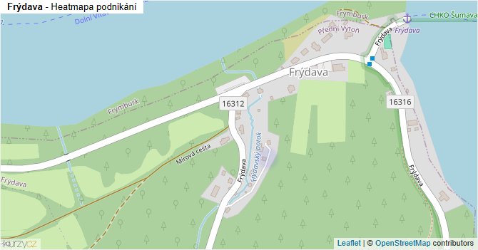 Frýdava - mapa podnikání