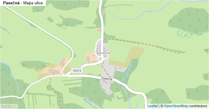Pasečná - mapa ulice