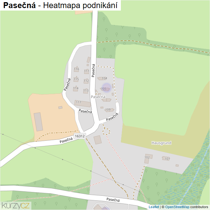 Mapa Pasečná - Firmy v ulici.