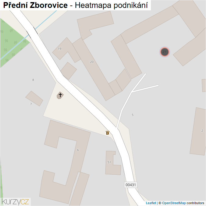 Mapa Přední Zborovice - Firmy v obci.