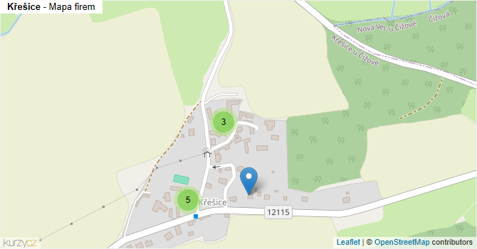 Křešice - mapa firem