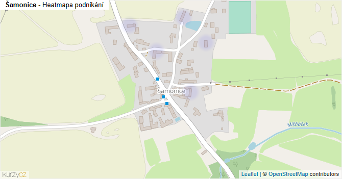 Šamonice - mapa podnikání