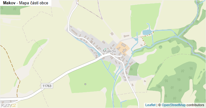 Makov - mapa části obce