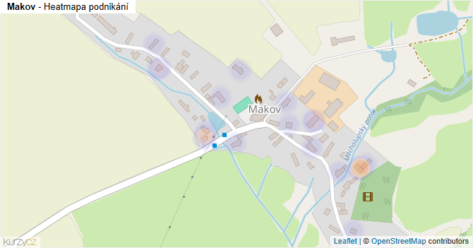 Makov - mapa podnikání