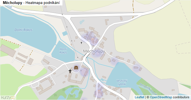 Měcholupy - mapa podnikání