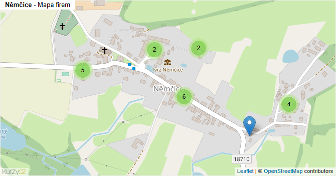 Němčice - mapa firem