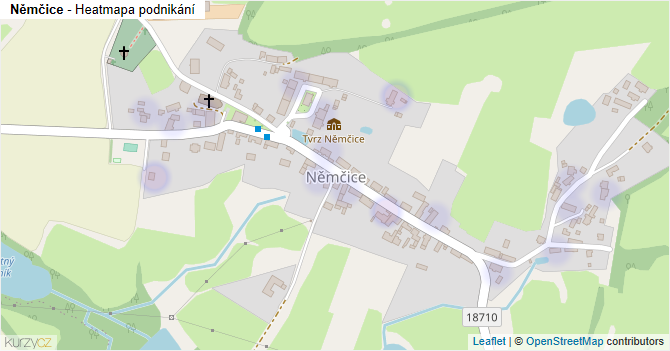 Němčice - mapa podnikání