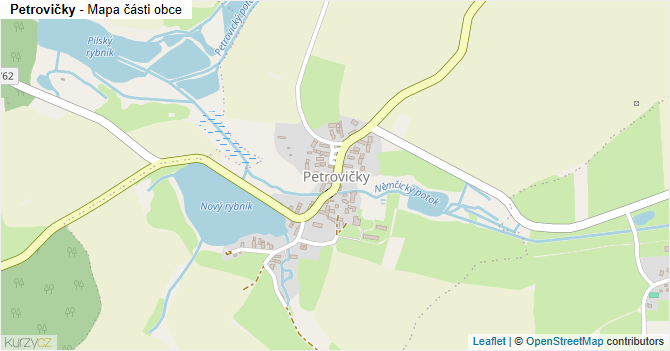 Petrovičky - mapa části obce
