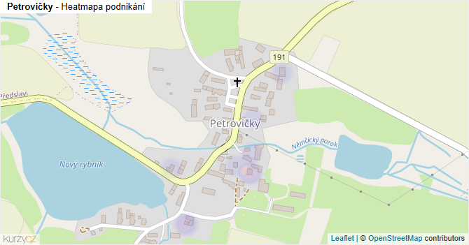 Petrovičky - mapa podnikání