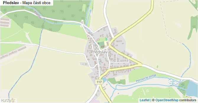 Předslav - mapa části obce