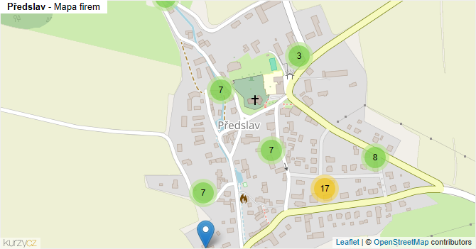 Předslav - mapa firem