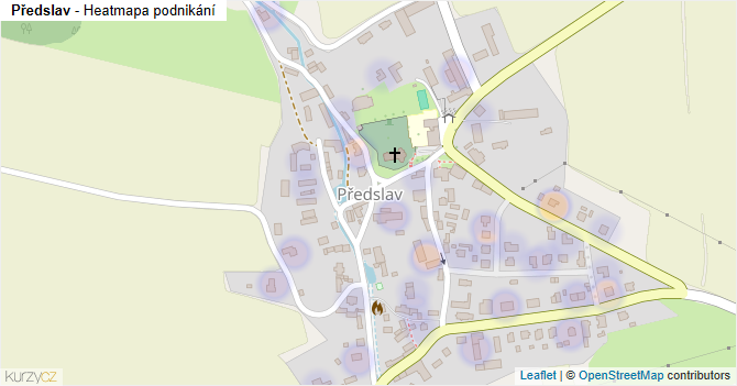 Předslav - mapa podnikání