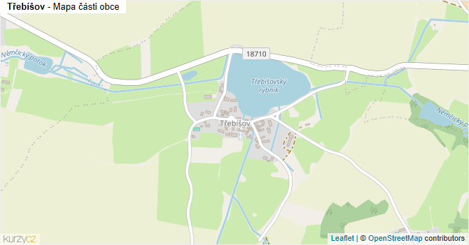 Třebíšov - mapa části obce
