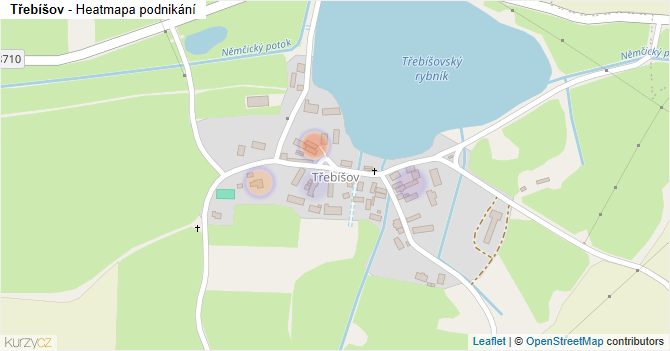Třebíšov - mapa podnikání