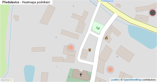 Předslavice - mapa podnikání