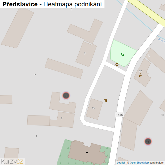 Mapa Předslavice - Firmy v obci.