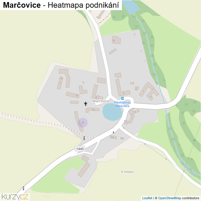 Mapa Marčovice - Firmy v části obce.