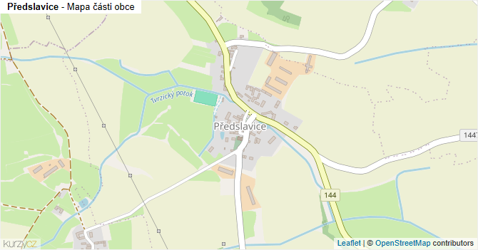Předslavice - mapa části obce
